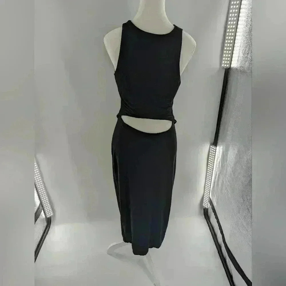 Socialite Women's Size Medium Black Long Dress With Open Cutout Back - Picture 3 of 8